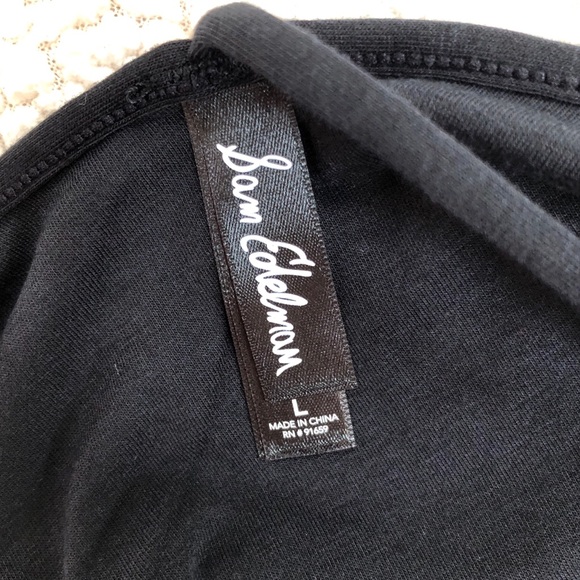 Sam Edelman Black Strappy Plunge Cotton Bodysuit L - Picture 10 of 13